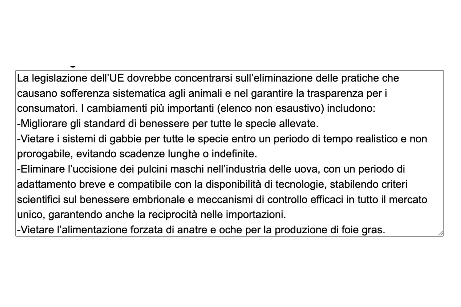 Manda la tua opinione all'UE 16