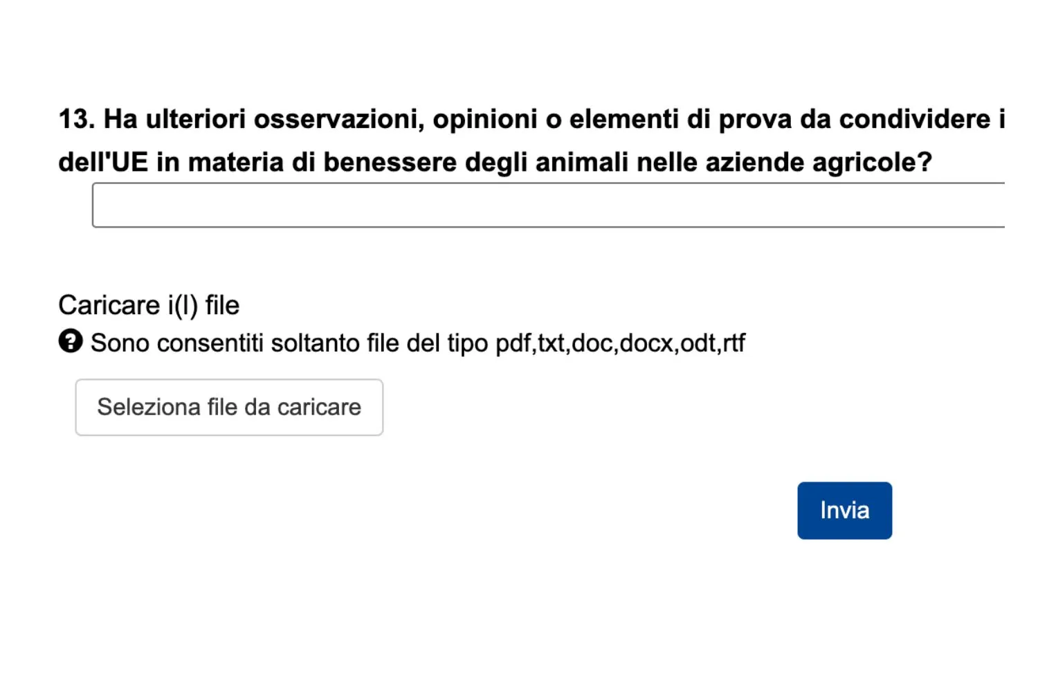 Manda la tua opinione all'UE 18