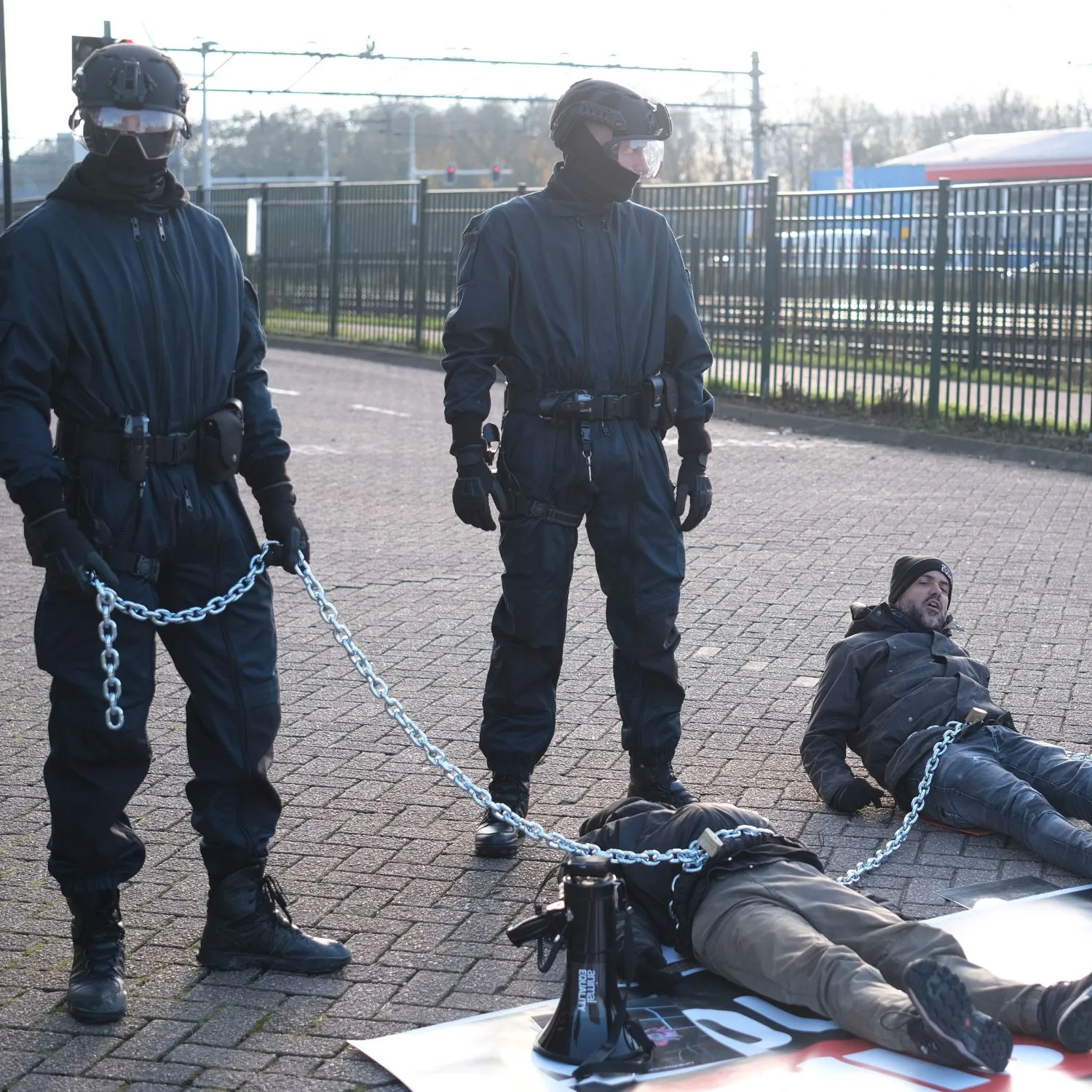 Attivisti di Animal Equality arrestati durante una protesta pacifica rivolta ad Ahold Delhaize 3 Attivisti di Animal Equality arrestati durante una protesta pacifica rivolta ad Ahold Delhaize