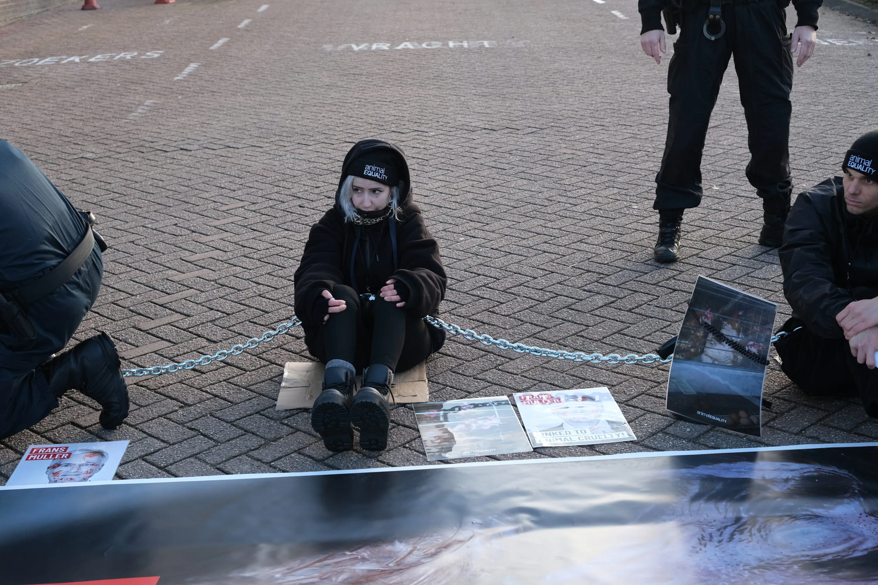 Attivisti di Animal Equality arrestati durante una protesta pacifica rivolta ad Ahold Delhaize 7
