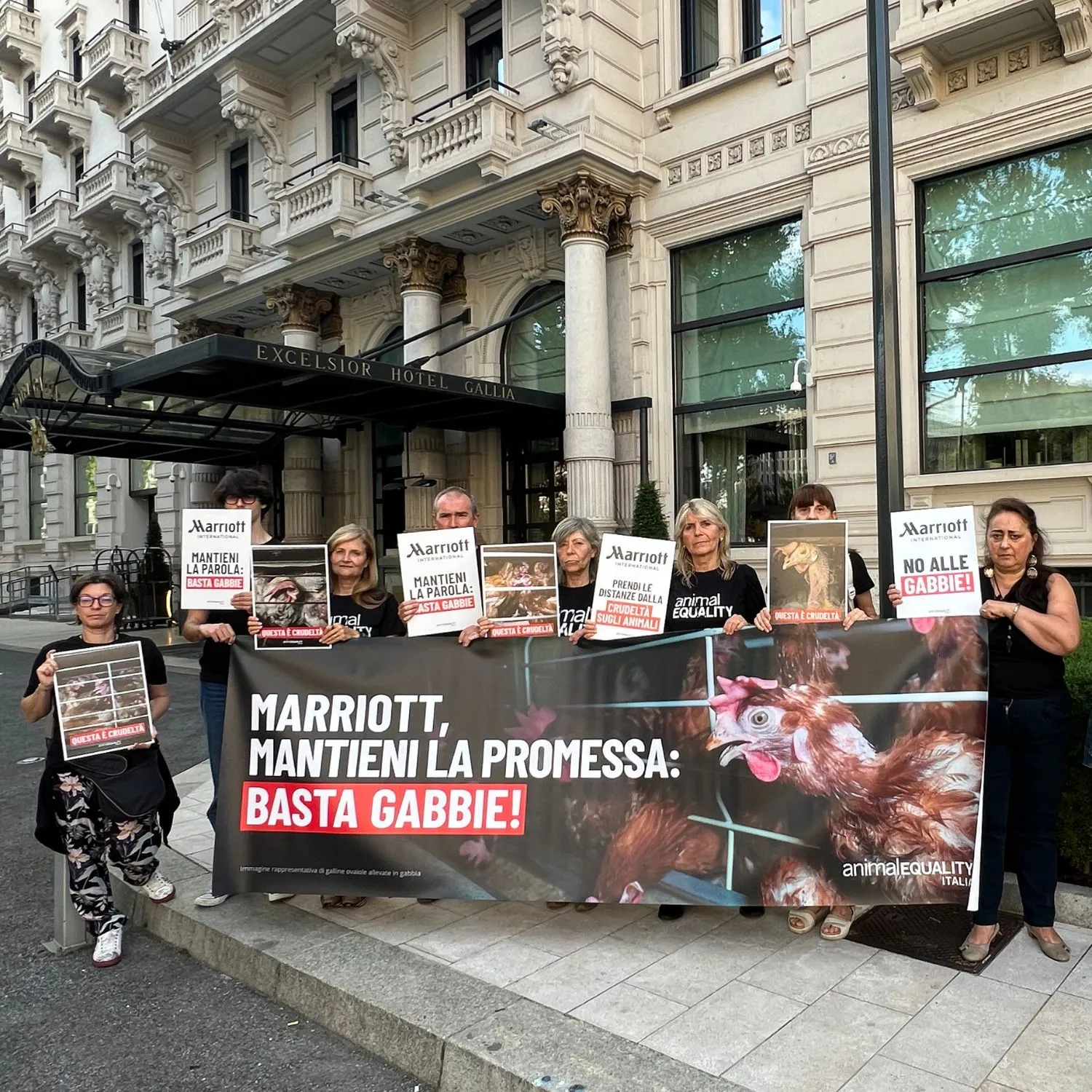 protesta marriott milano