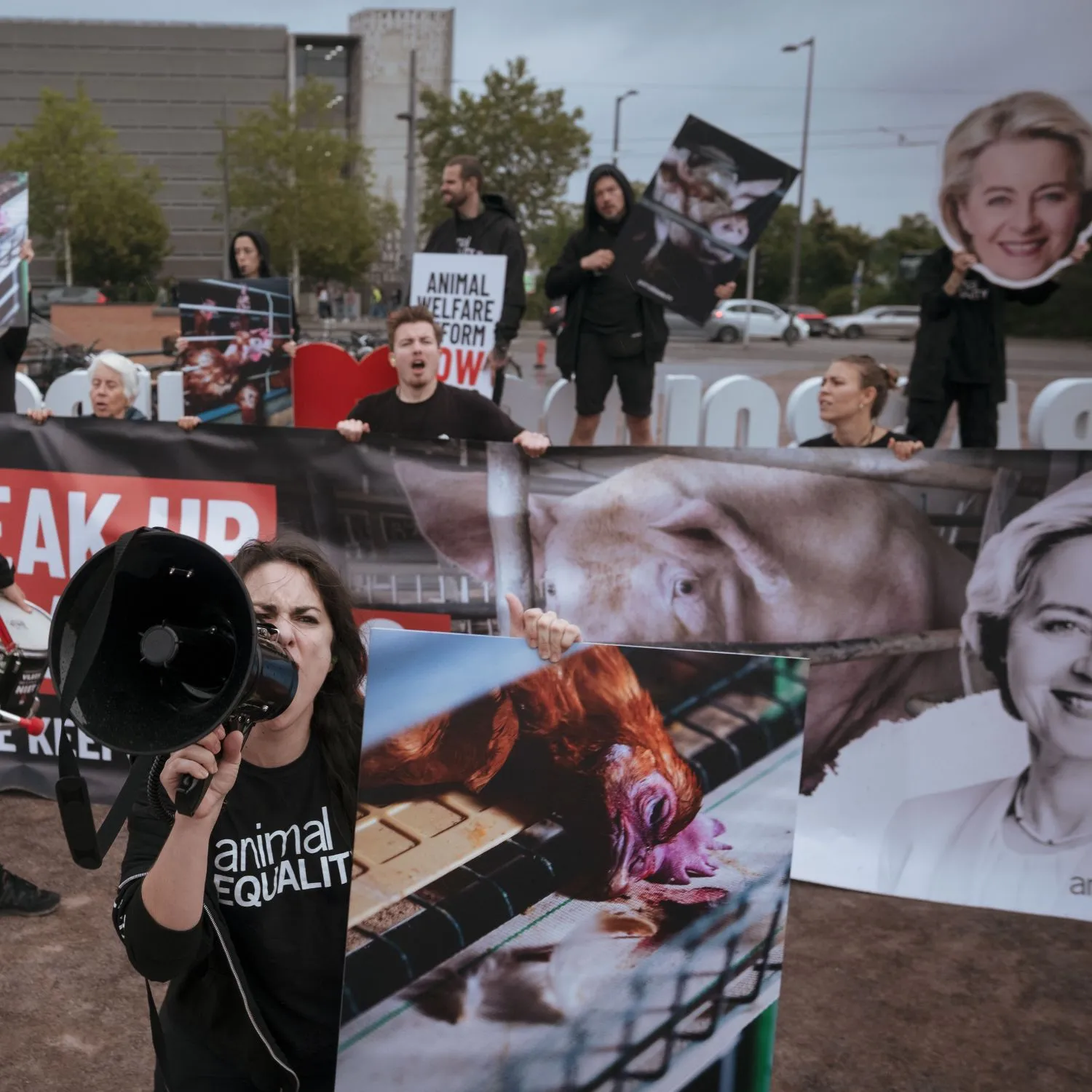 Von der Leyen ha scelto di ignorare gli animali e le persone fuori dal Parlamento che parlavano per loro